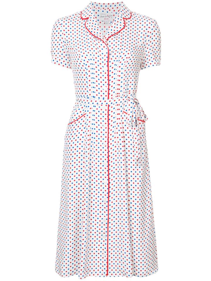 Harley Viera Newton Polk Dot Shirt Dress - White