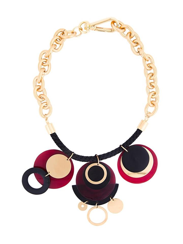 Marni Horn Disc Pendant Necklace