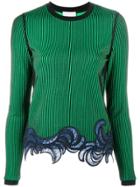 3.1 Phillip Lim Embroidered Hem Knit - Green