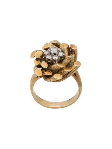 Katheleys Pre-owned 1970s Gubelin Bamboo Ring - Gold/diamond