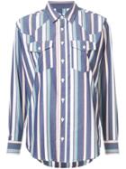 Julien David Striped Long Sleeve Shirt - Blue