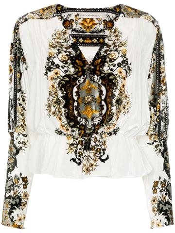 Mary Katrantzou Mary K Marianne Vlvt Top Vn Ls - Black