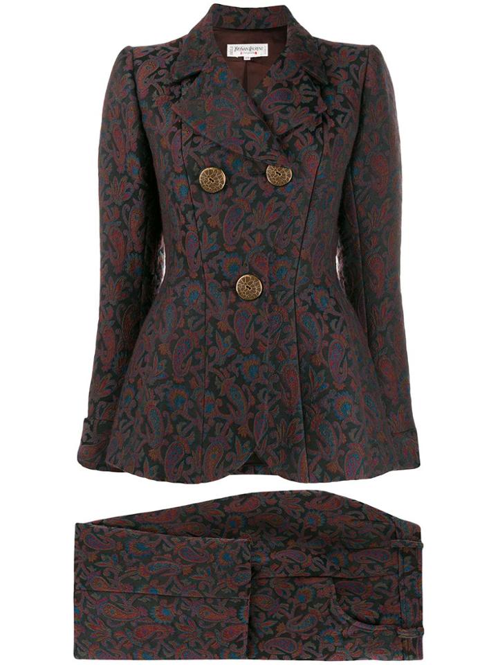 Yves Saint Laurent Pre-owned 1990s Two-piece Suit - Brown
