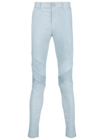 Forcerepublik Slim Biker Trousers - Blue