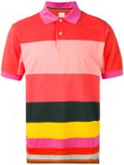 Paul Smith Stripe Panel Polo Shirt, Men's, Size: Xs, Red, Cotton