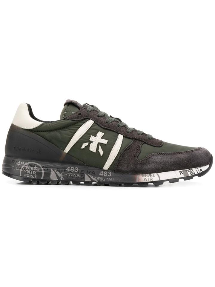 White Premiata Eric Lace-up Sneakers - Green