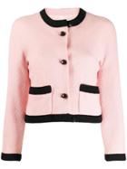 Chanel Vintage 1990's Collarless Tweed Jacket - Pink