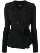 Isabel Marant - Wrap Blouse - Women - Silk - 40, Black, Silk