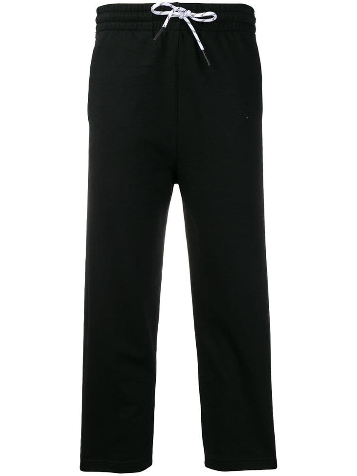 Mcq Alexander Mcqueen Drawstring Cropped Track Trousers - Black