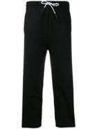 Mcq Alexander Mcqueen Drawstring Cropped Track Trousers - Black