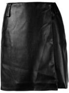 Walk Of Shame Faux-leather Wrap Skirt - White
