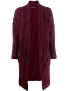 Incentive! Cashmere Midi Cardi-coat - Purple