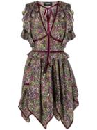 Dsquared2 Flared Asymmetric Dress - Green