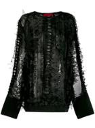 Di Liborio Organza Zigzag Sweater - Black