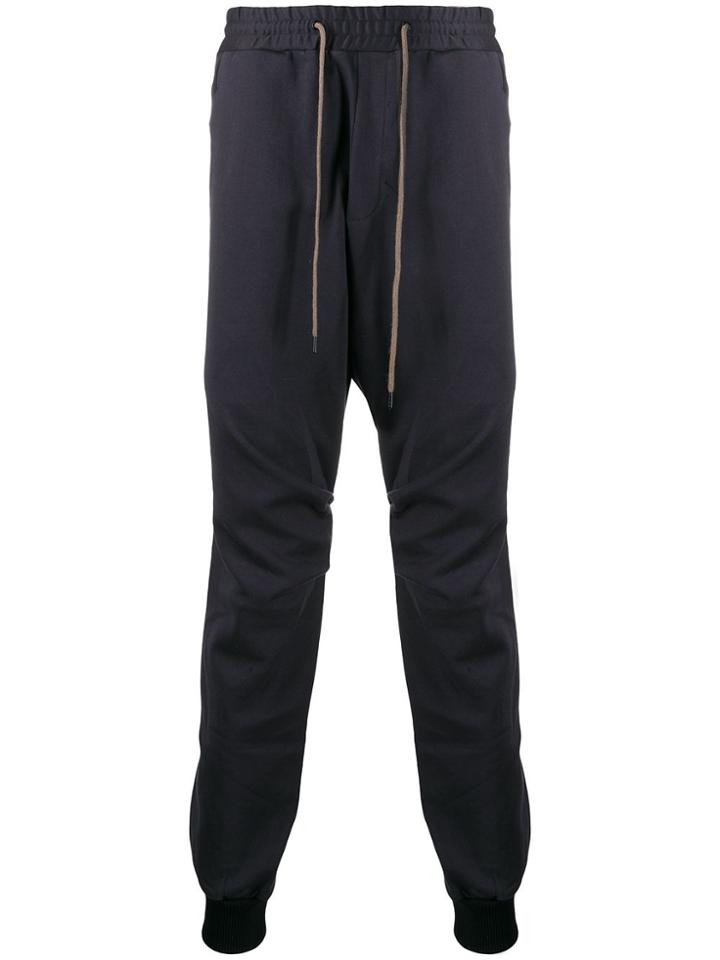 Devoa Drawstring Track Pants - Grey