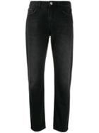 Philipp Plein Straight Cropped Jeans - Black