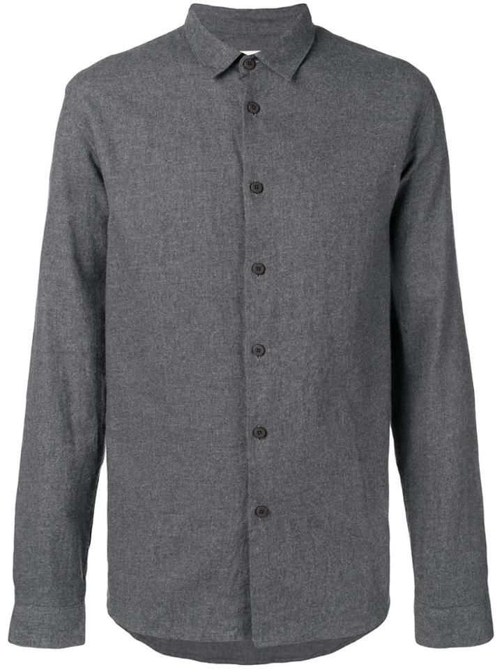 Folk Pointed Collar Shirt - Grey
