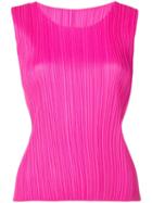 Pleats Please By Issey Miyake Sleeveless Pleated Top - Pink