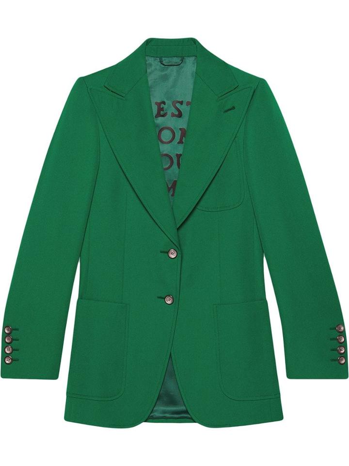 Gucci Peaked Lapel Jacket - Green