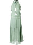 Silk Midi Dress, Women's, Size: 38, Green, Silk, Lilly Sarti