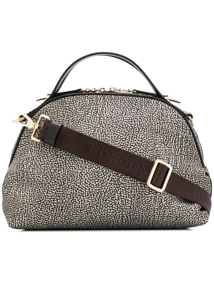 Borbonese Micro-pattern Tote - Neutrals