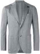 Lardini Two Button Blazer, Men's, Size: 56, Grey, Cotton