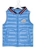 Moncler Kids Hooded Padded Gilet - Blue