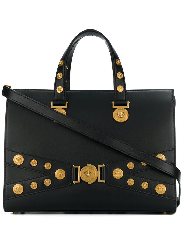 Versace Medusa Medal Tote - Black