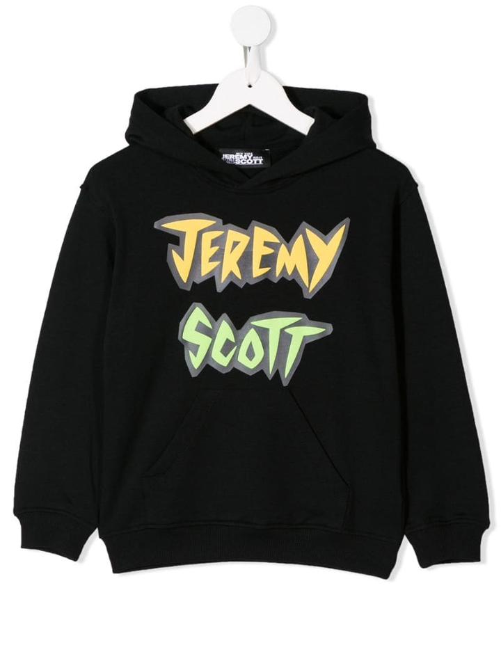 Jeremy Scott Junior Logo Print Hoodie - Black