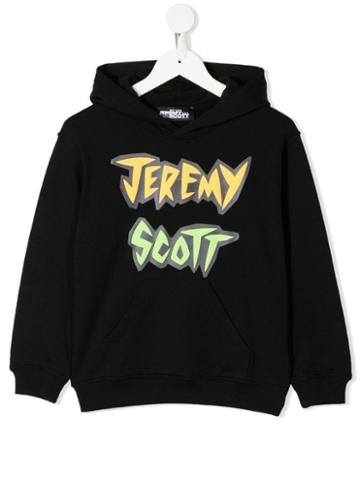Jeremy Scott Junior Logo Print Hoodie - Black