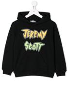 Jeremy Scott Junior Logo Print Hoodie - Black