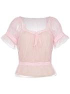 Staud Sweeny Tulle Top - Pink & Purple