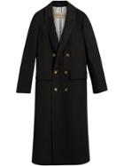 Burberry Linen Silk Tailored Coat - Black
