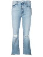 Mother Insider Cropped Jeans - Blue