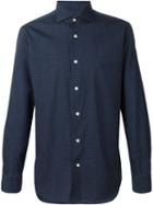Barba Micro Print Shirt, Men's, Size: 40, Blue, Cotton