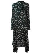 Marni Rhythm Print Asymmetric Dress, Women's, Size: 40, Green, Viscose