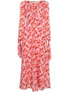 Borgo De Nor Floral Dress With Tie Front - Pink & Purple