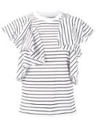 Facetasm Striped T-shirt, Women's, Size: 1, White, Cotton