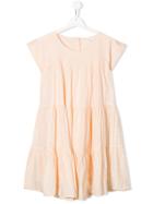 Chloé Kids Long Ruched Dress - Neutrals
