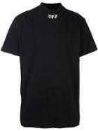 Off-white Mock Neck T-shirt, Men's, Size: Small, Black, Cotton