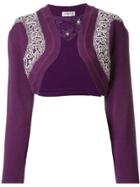 Kansai Yamamoto Vintage Bolero Cardigan - Pink & Purple