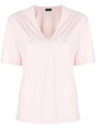 Joseph Relaxed V-neck T-shirt - Pink & Purple