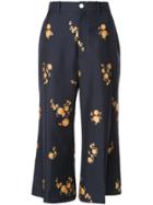 Gucci Floral Tailored Cropped Trousers - Blue
