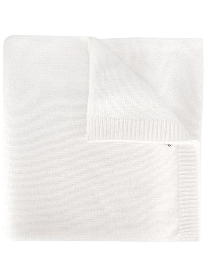 Moncler Logo Scarf - White