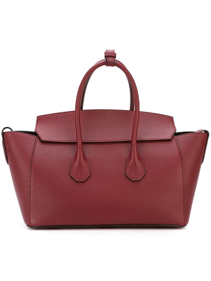 Bally Large Sommet Tote, Women's, Red, Calf Leather