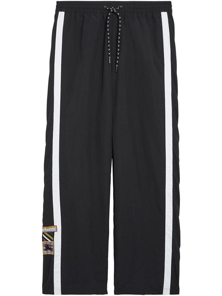 Burberry Sport Stripe Jersey Track Pants - Black