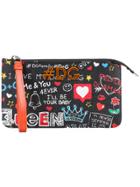Dolce & Gabbana Mural Print Pouch - Black