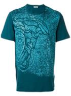 Versace Collection Muse Print T-shirt, Men's, Size: L, Green, Cotton