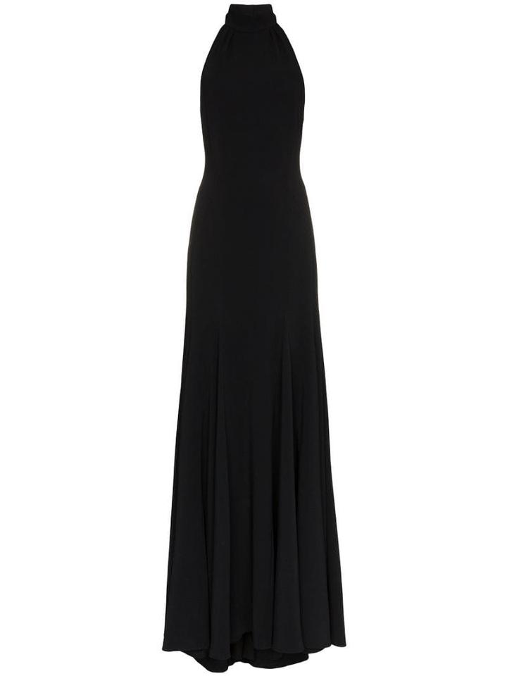 Stella Mccartney Magnolia Backless Halterneck Gown - Black