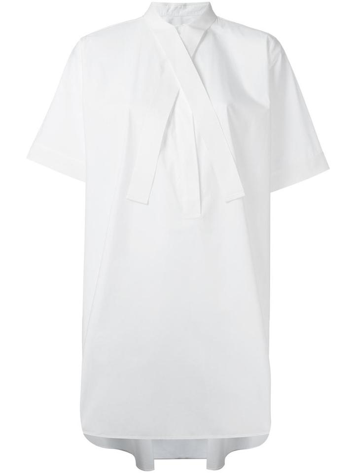 Mm6 Maison Margiela Collar Detail Dress, Women's, Size: 40, White, Cotton